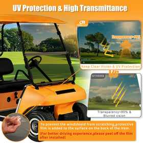 RIZINKART windshield 3-16-inch thick polycarbonate delivers enhanced durability and impact resistance.