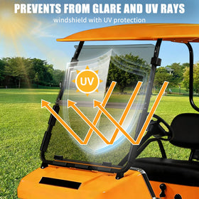 RIZINKART windshield 92-percent transparency provides crystal-clear visibility under sun.