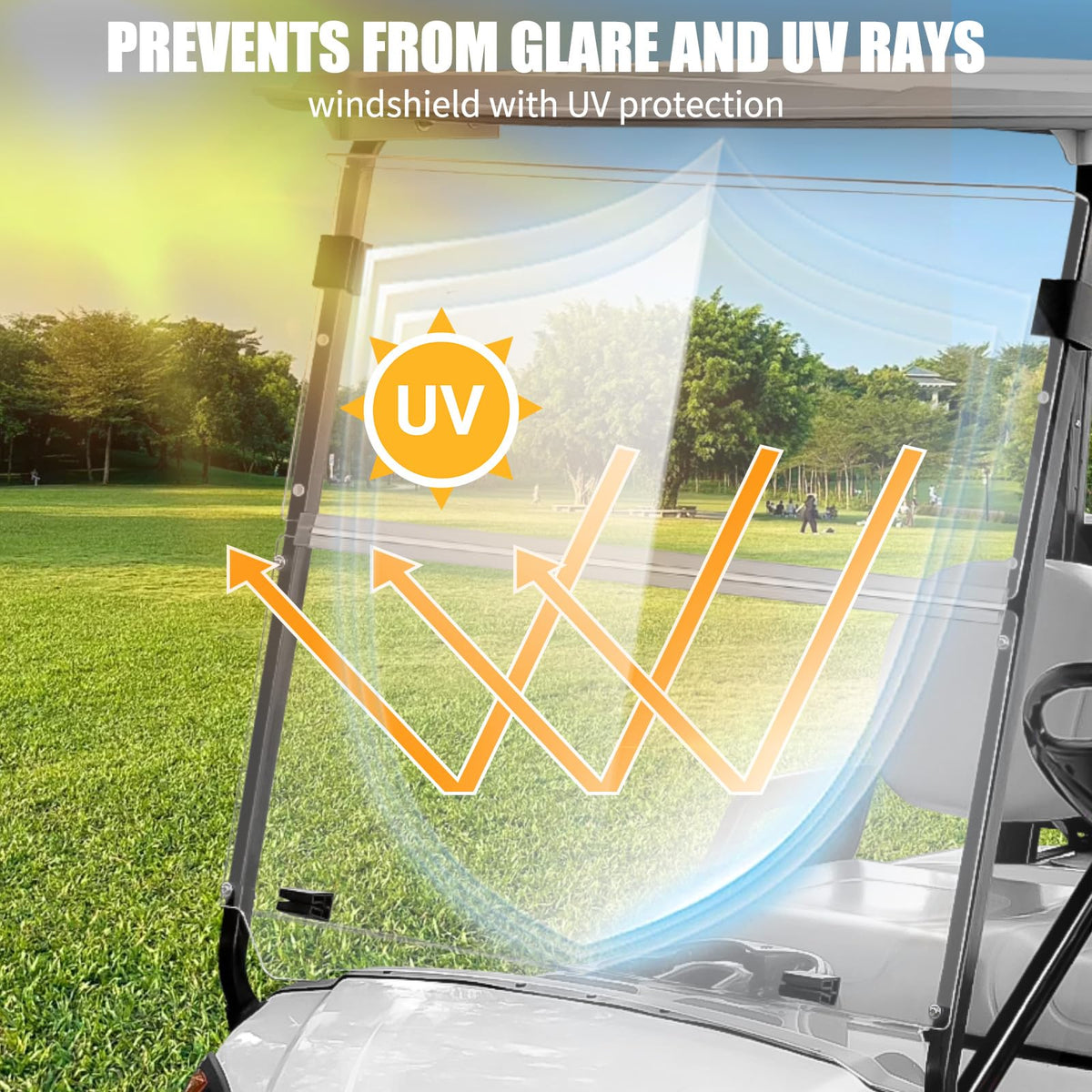 RIZINKART all-weather shield protects against rain, glare, and debris