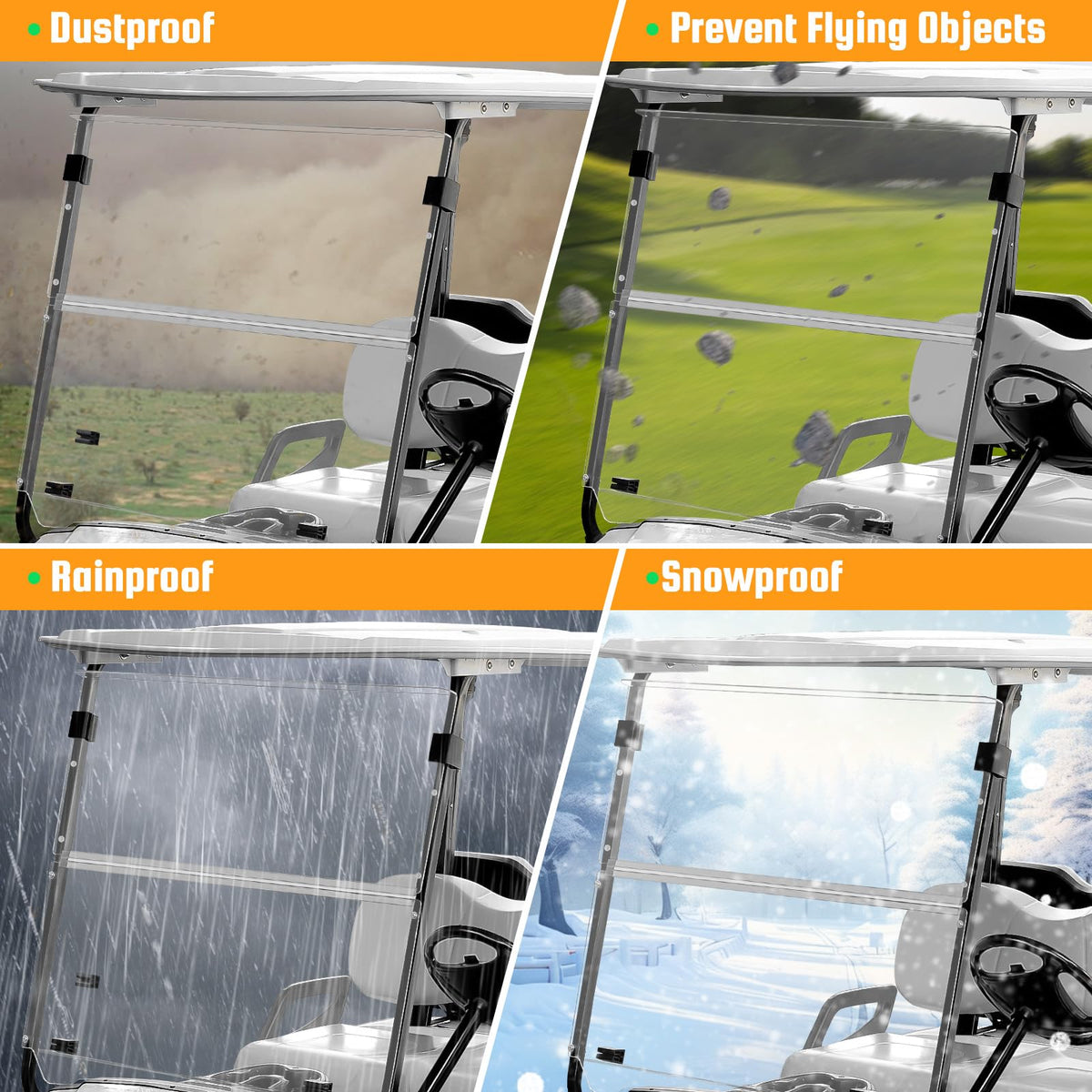 RIZINKART clear view maintains high light transmission for safe driving