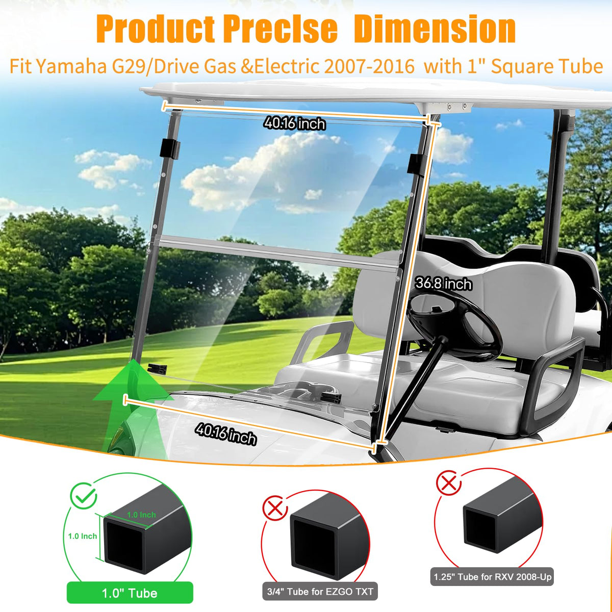 RIZINKART fold-down windshield for adjustable ventilation
