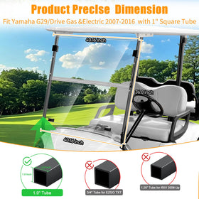 RIZINKART fold-down windshield for adjustable ventilation