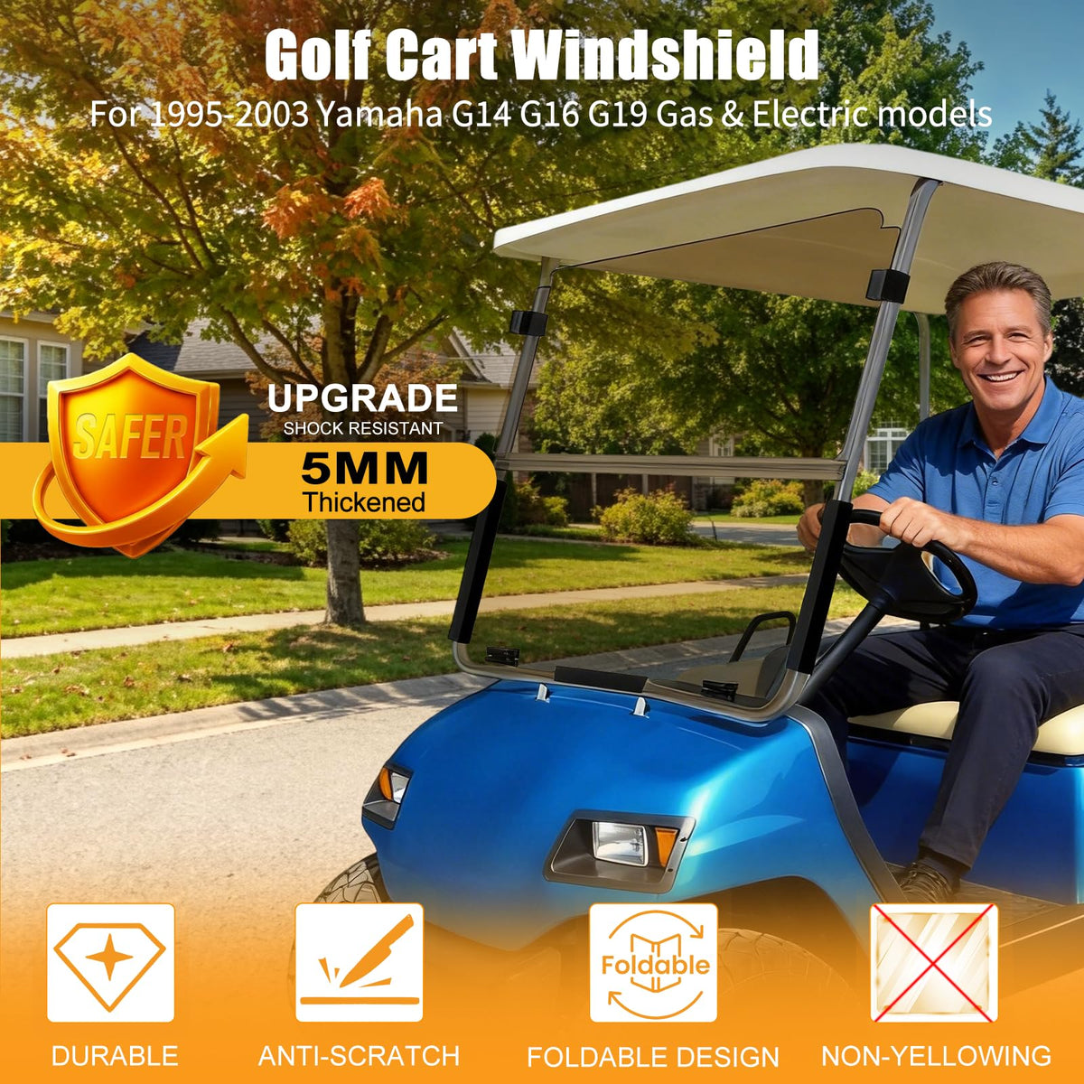 RIZINKART scratch-resistant, shatterproof surface guards against debris.