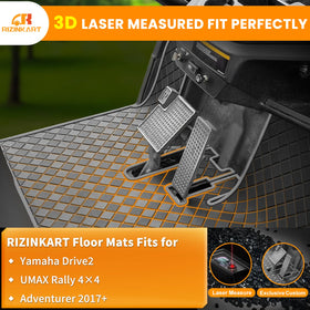 RIZINKART Yamaha Drive2 8mm rubber mat offers durable, odorless outdoor-ready protection.