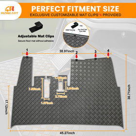 RIZINKART Drive2 floor mat drainage channels simplify washing.