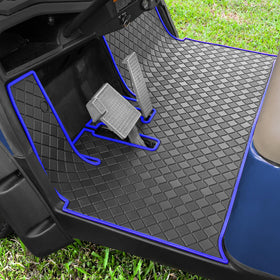 RIZINKART Yamaha Drive2 full-coverage liner with blue trim protects the cabin