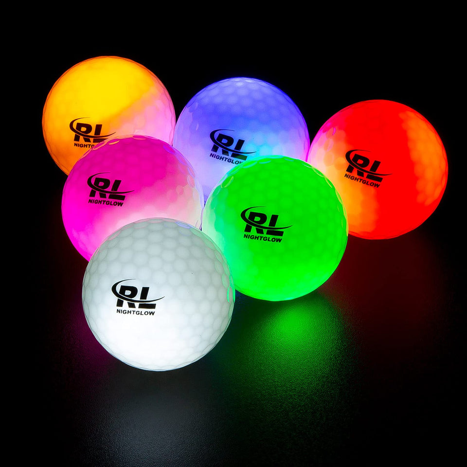 R&L glow golf ball blue glows brightly for night play and visibility.