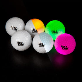 R&L glow golf ball green enhances course recognition after dark.