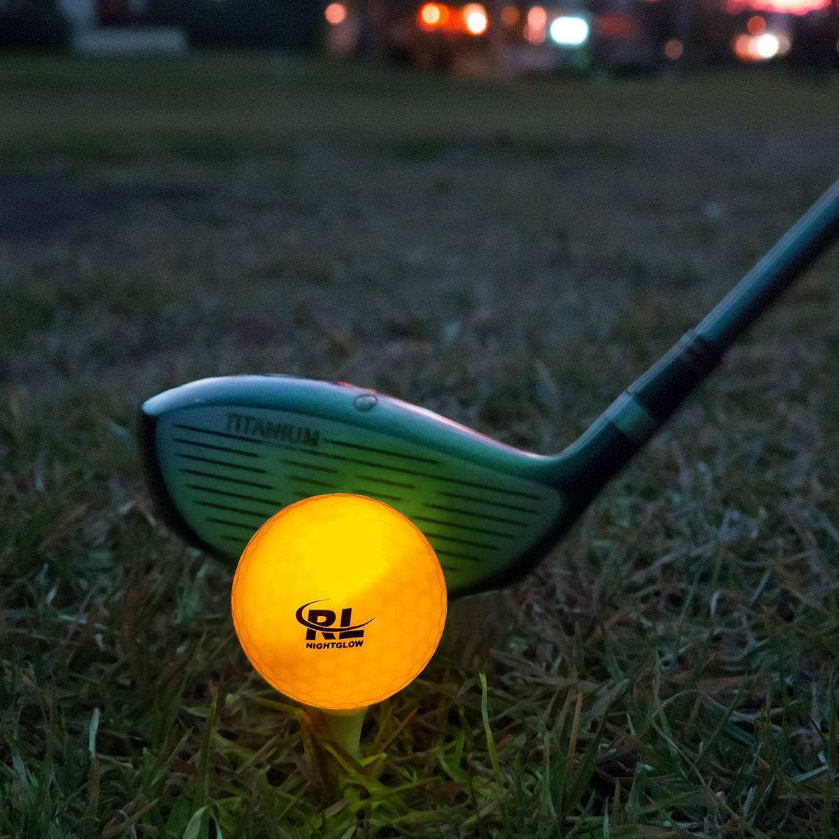 R&L glow golf ball white delivers high-contrast visibility for tee shots.