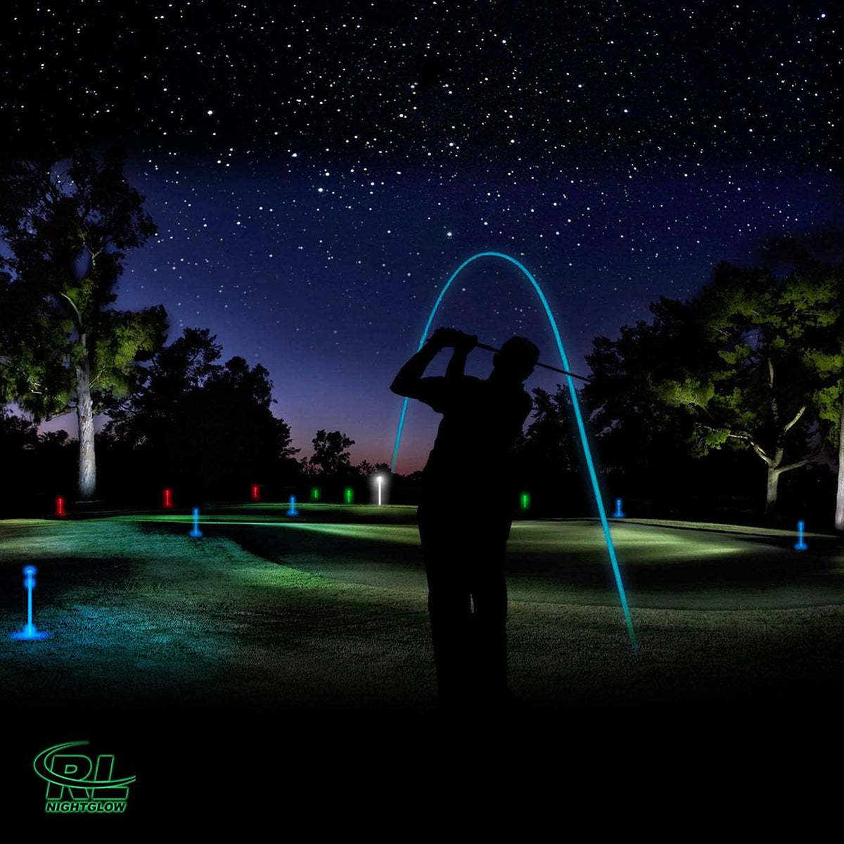 R&L glow golf ball yellow adds vibrant night color during rounds.