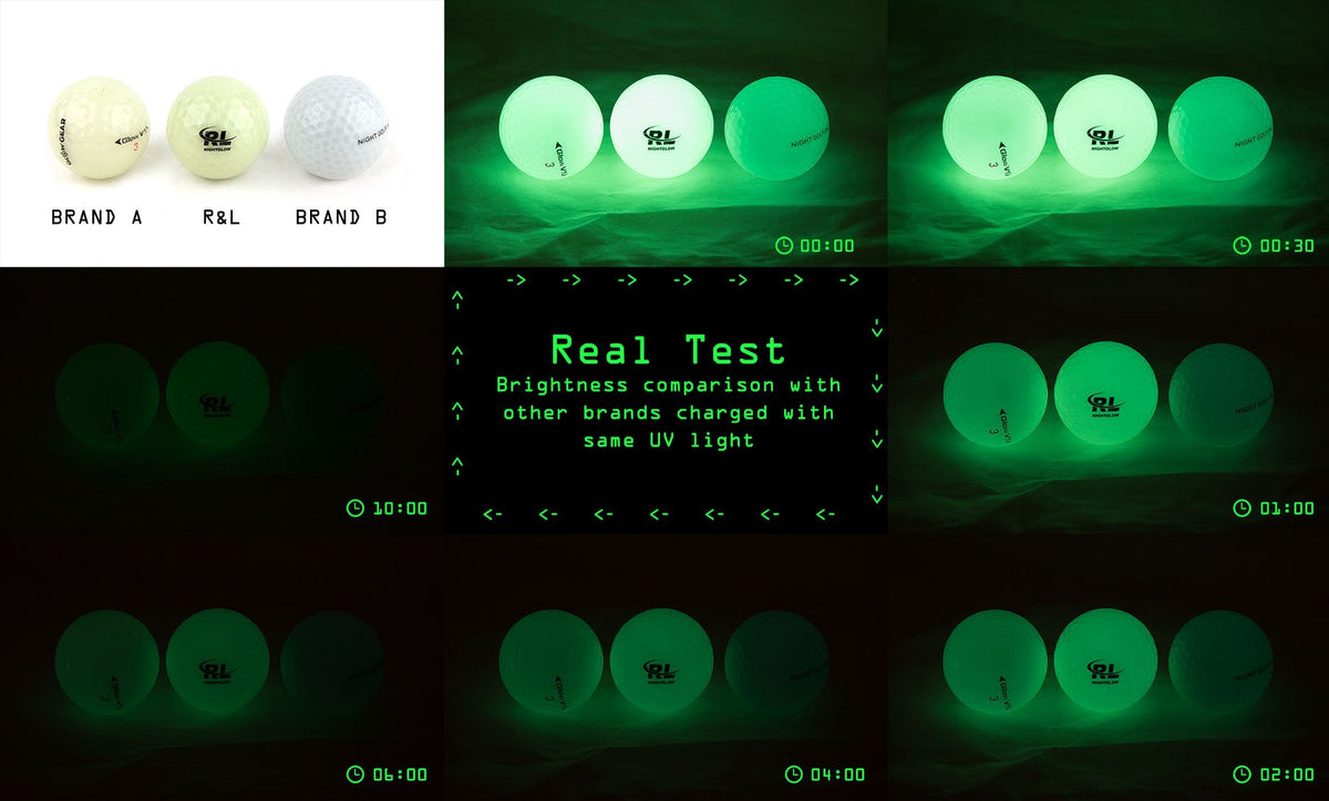 R&L real golf balls with no LED inside maintain authentic feel.