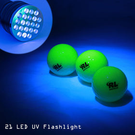 R&L soft urethane skin preserves real-ball feedback during night shots.