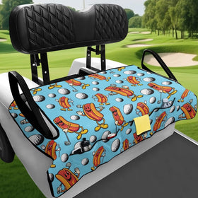 Rnyleeg universal golf cart blanket with four front pockets for sunglasses and bottles