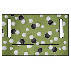 Rnyleeg green golf ball print seat cover on cart front view for universal fit and style