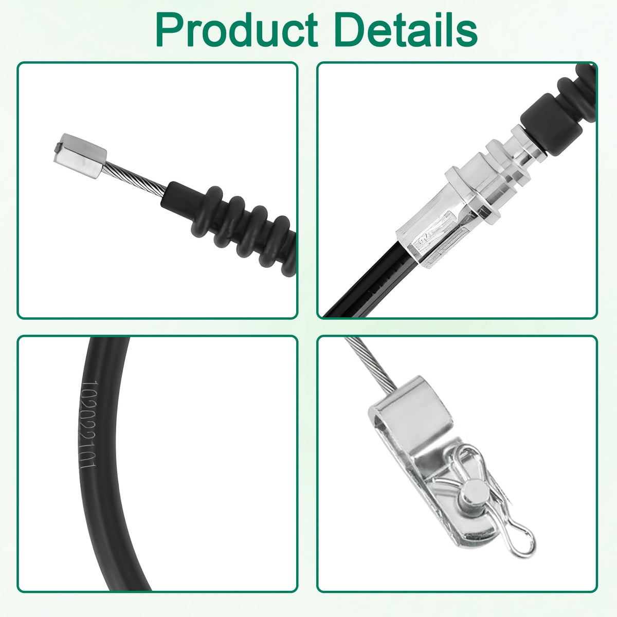 Corrosion-resistant brake cable design for consistent performance.