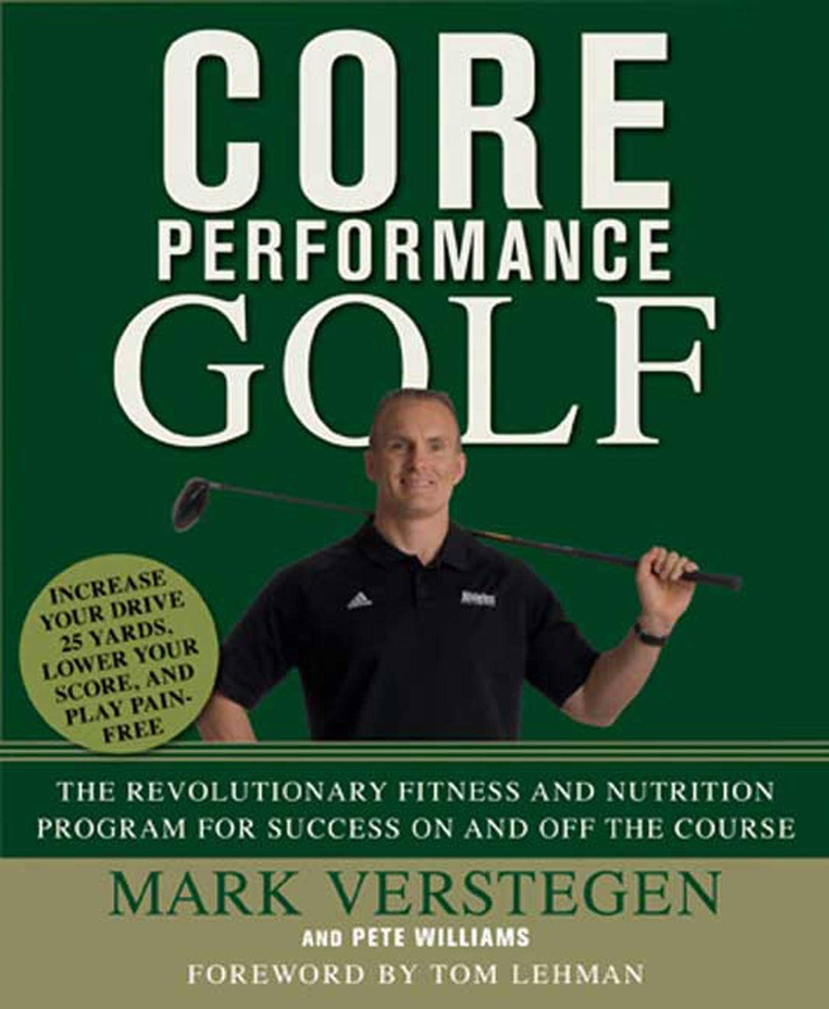 Rodale Core Performance Golf book cover—guide to boost swing power and endurance.