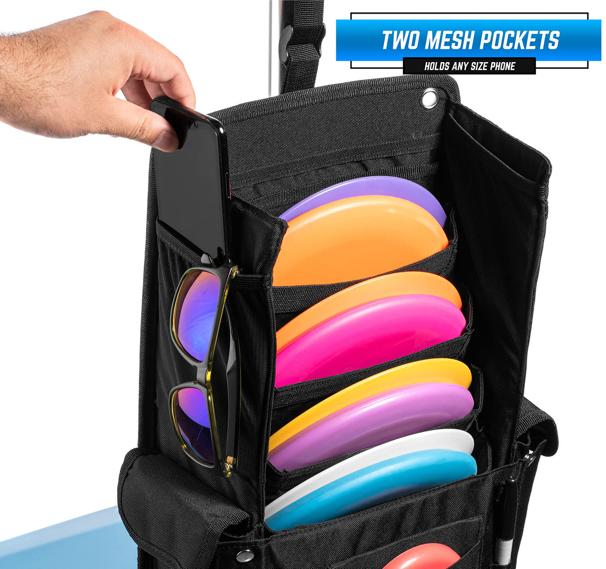 Rogue Iron Putter Pouch top view shows organized pockets and quick access.