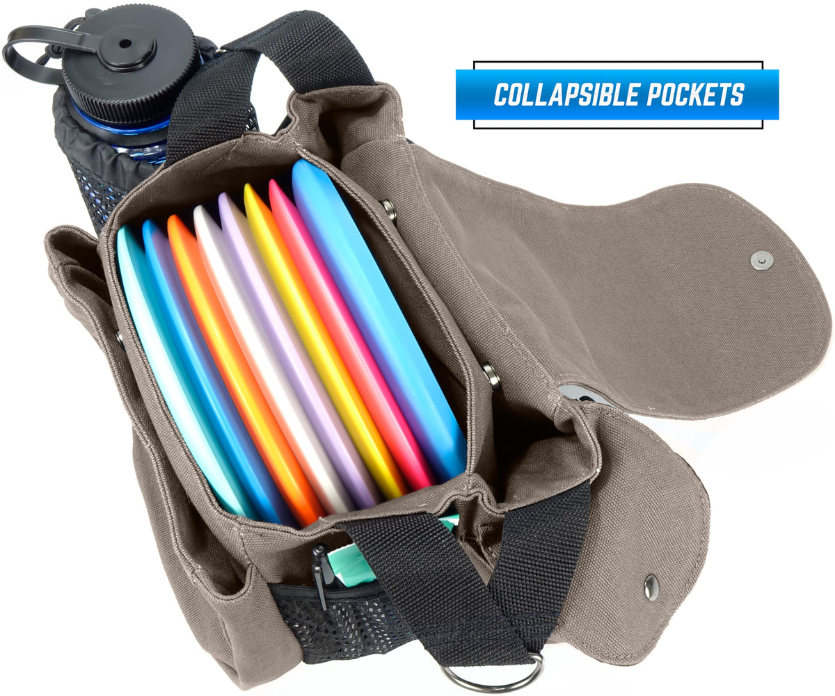 Large bottle pocket fits 32oz bottle with flexible bungee for smaller bottles