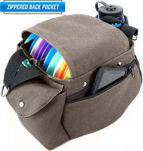 Mesh pockets for small items on Rogue Iron Disc Golf Satchel Bag