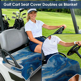 Roneenz blue watercolor seat cover all-weather protection for year-round use.