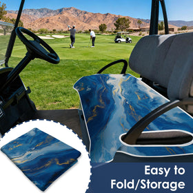 Roneenz blue watercolor seat cover makes a great gift for golfers.