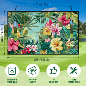 Roneenz golf cart seat towel blanket shown on cart, offers year-round comfort and easy washing.