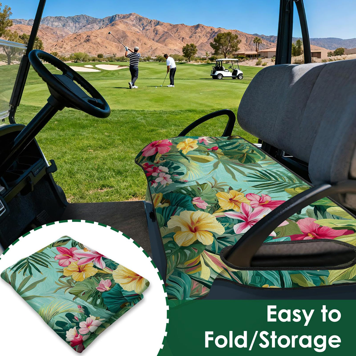 Roneenz premium golf cart seat cover gift, ideal for golf lovers' upgrades.