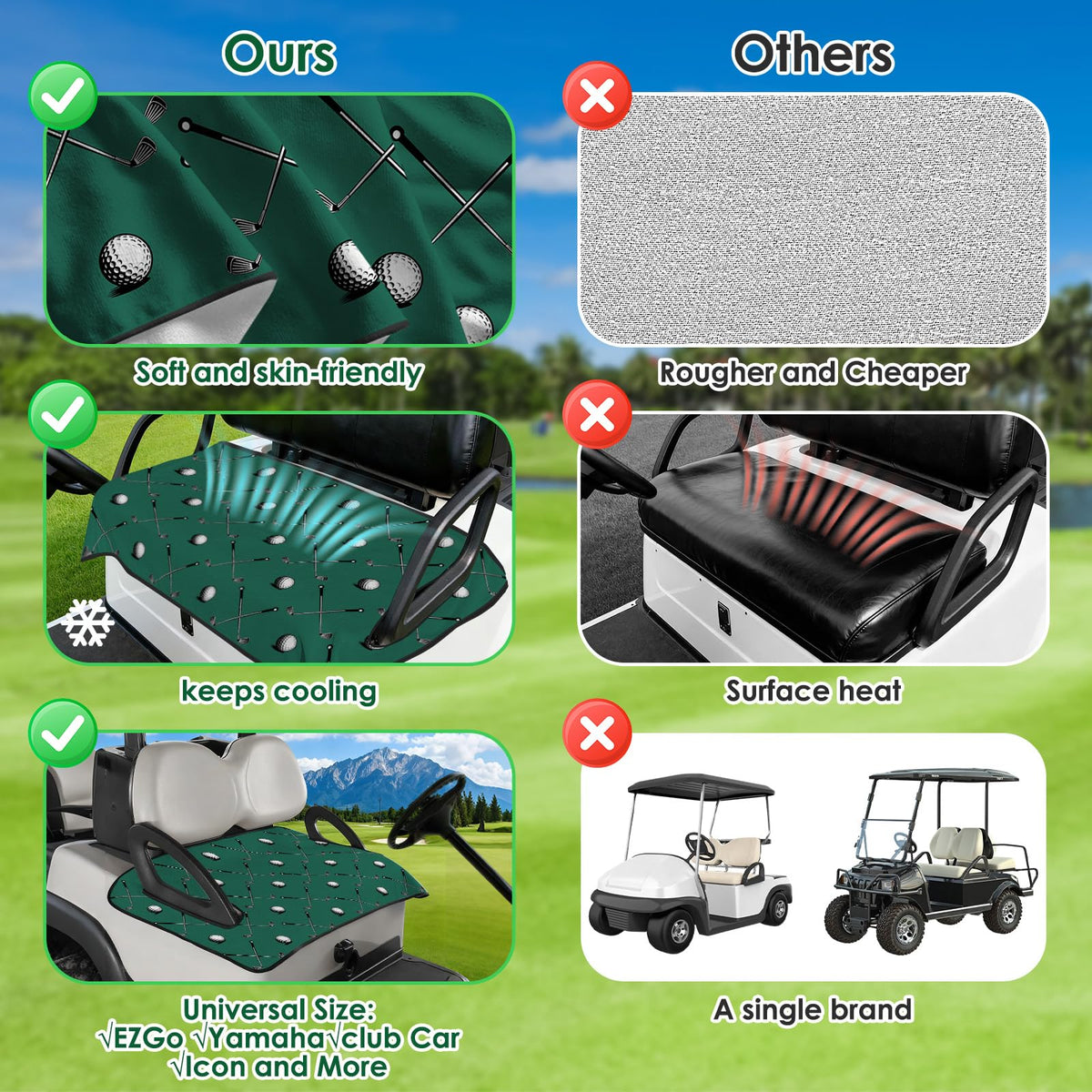 Roneenz seat cover shows stain-resistant and dust-protection features.