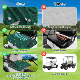 Roneenz seat cover shows stain-resistant and dust-protection features.