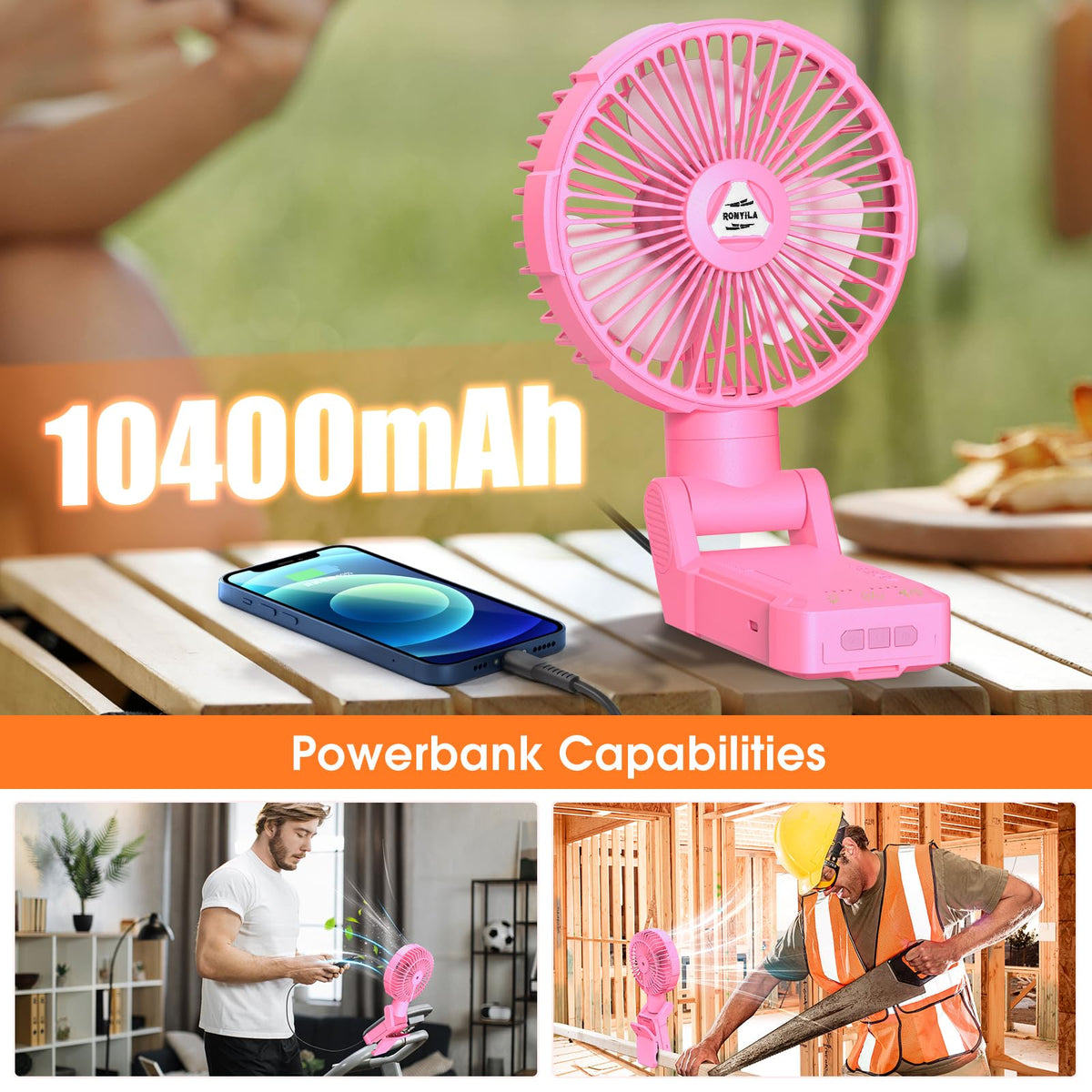 Ronyila golf cart fan four speeds for customizable airflow