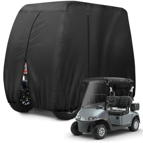 rorweinooye golf cart cover front view protects Yamaha, EZGO, Club Car from sun and rain