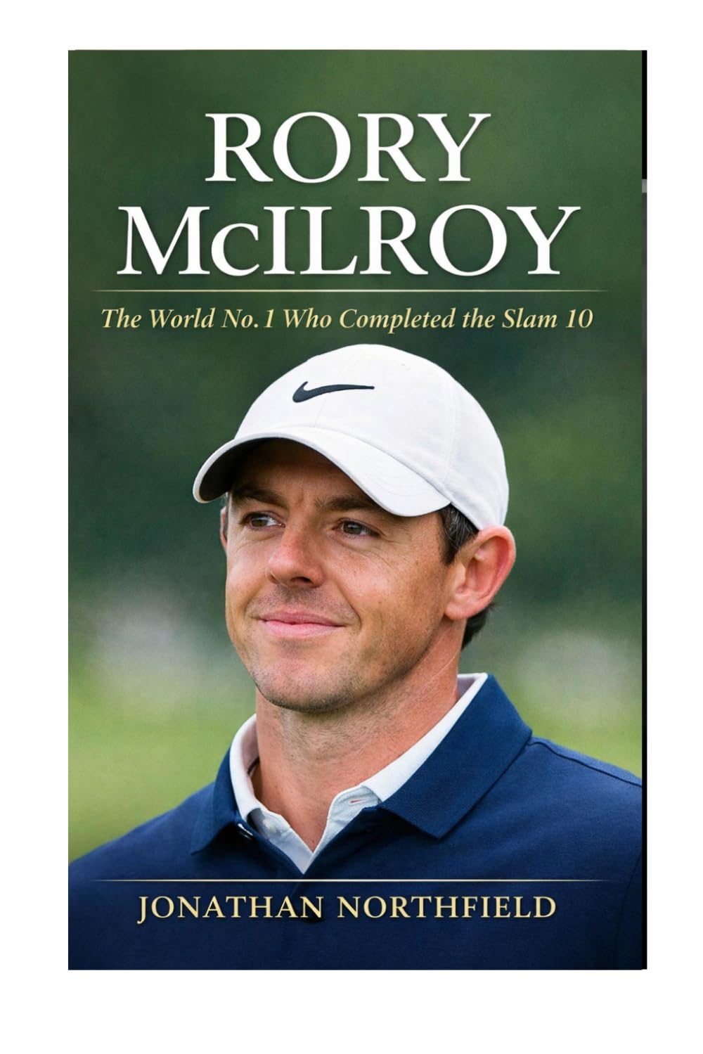 Rory McIlroy Slam 10 cover—celebratory portrait for golf fans and collectors