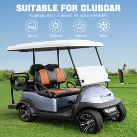 Rosefray easy-install strap and buckle design for quick fitting on Club Car Precedent.