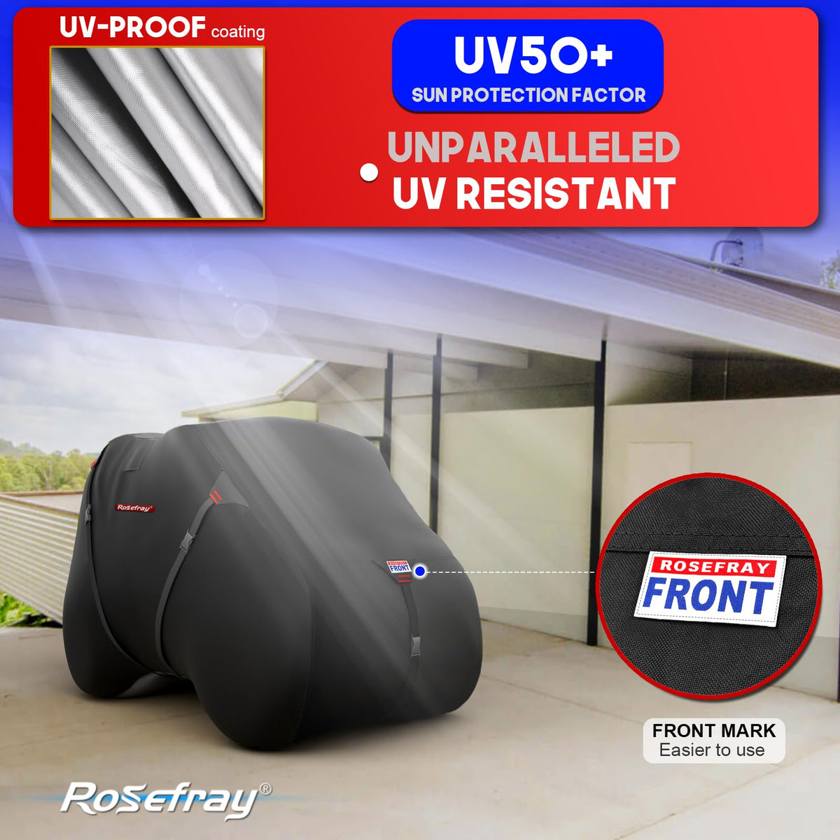 Rosefray universal-fit cover fits Club Car, EZGO, Yamaha securely