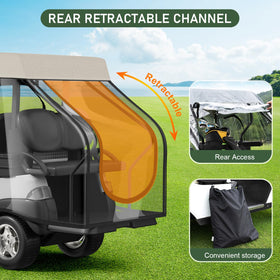 Rosefray four-sided clear windows provide 360-degree visibility for safe driving.