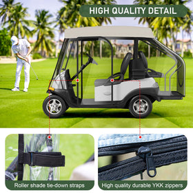 Rosefray 58-inch short-roof cover delivers easy, drivable rain protection.