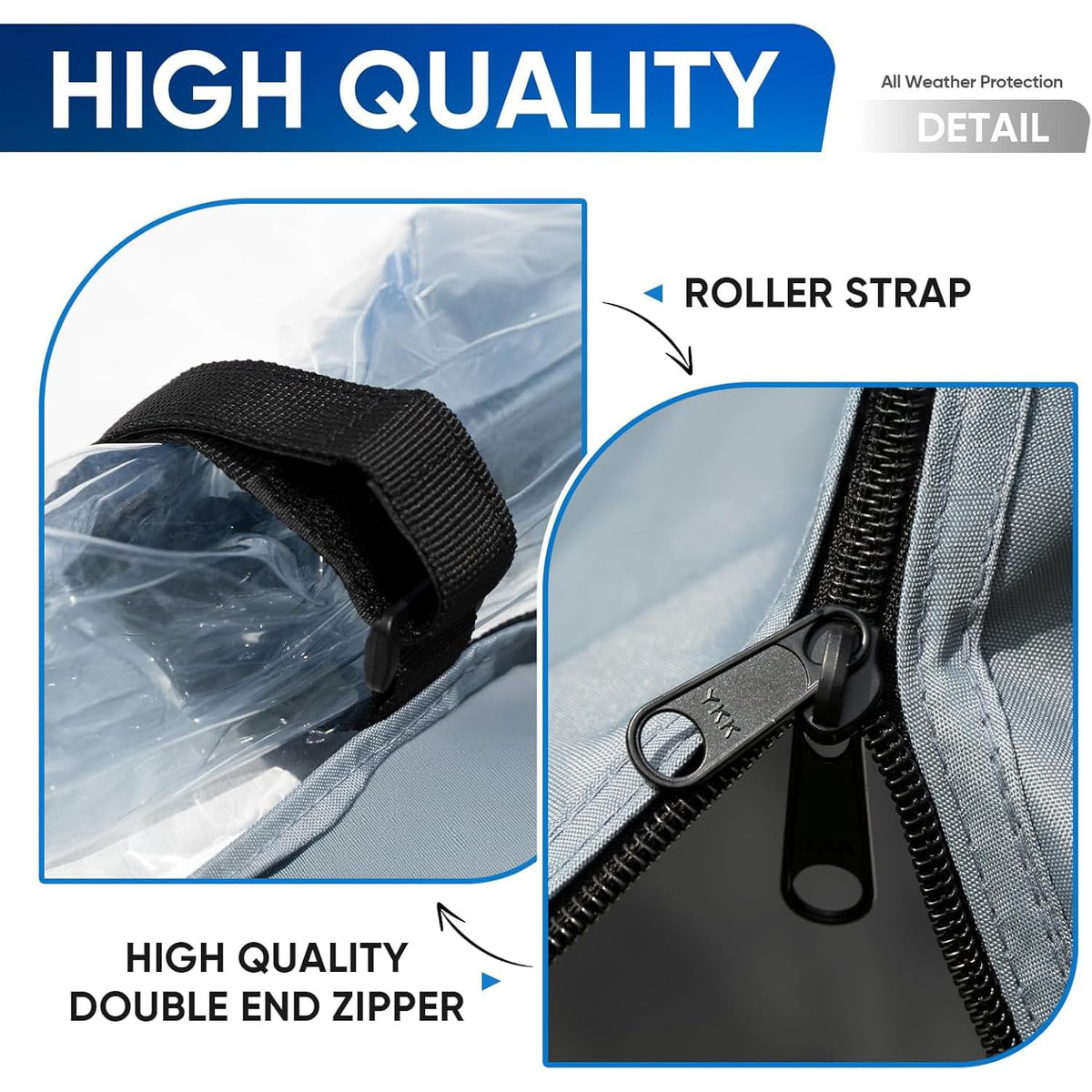 Rosefray enclosure fits 58 inch short roofs on EZGO Club Car Yamaha