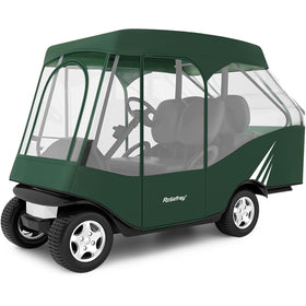 Rosefray golf cart enclosure with 600D waterproof canopy for rain and sun protection