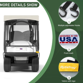 Rosefray zipper panels enable quick access to the cart and storage.
