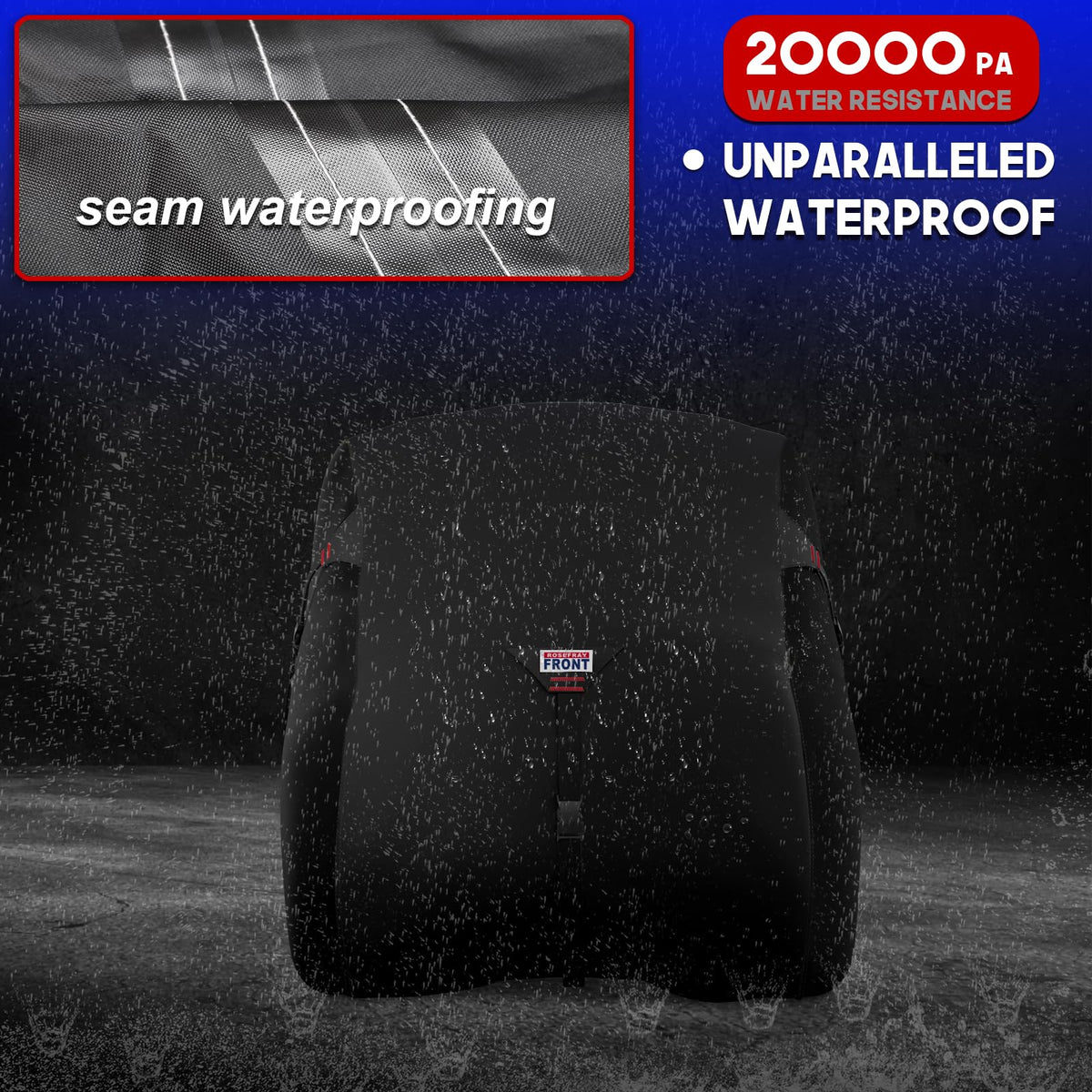 Rosefray 420D Oxford fabric cover provides durable rain and sun protection