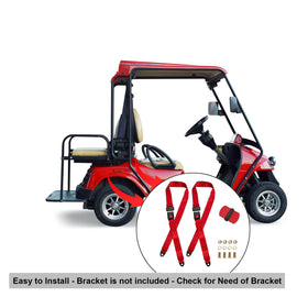 Durable red webbing material used in ROSSROLLA belts