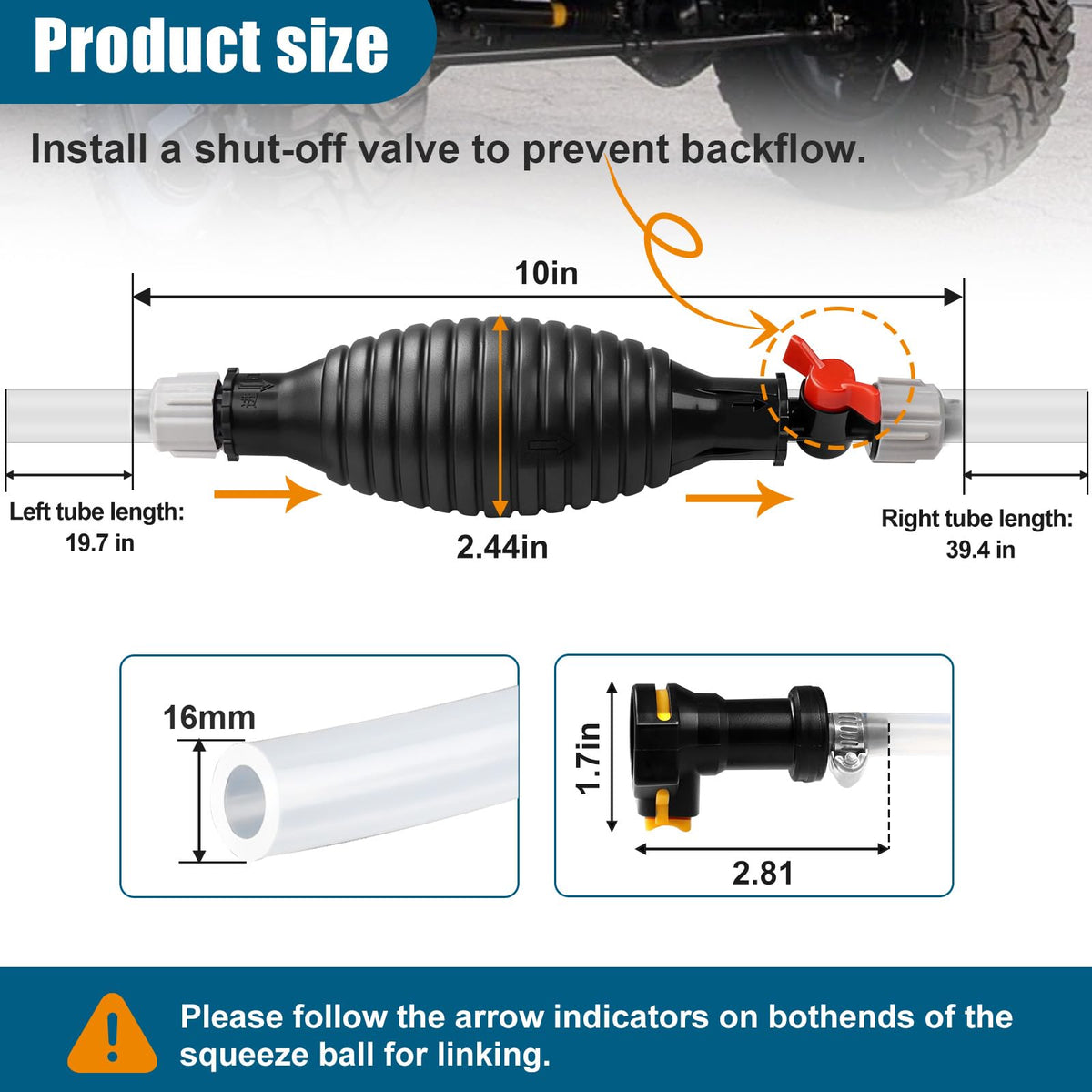 rotfabrk water pump squeeze bulb in action for faster, one-to-two-squeeze fills.