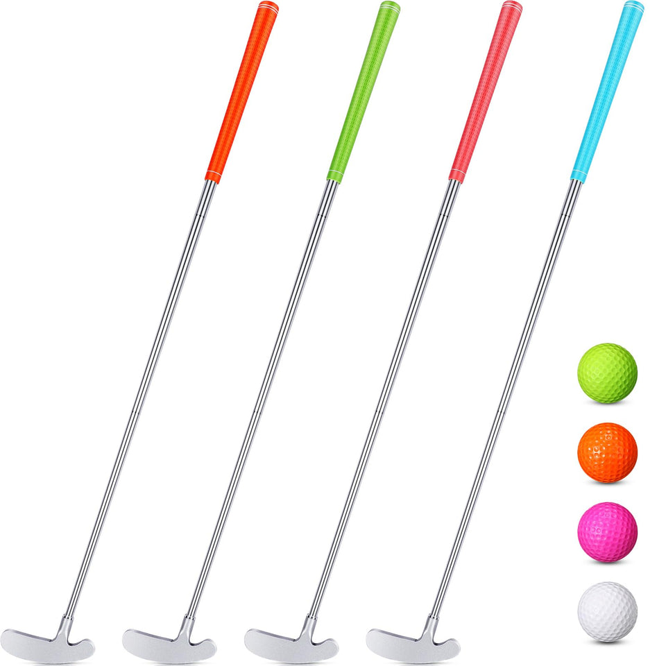 RoundFunny four-putters with practice balls kit for convenient training at home