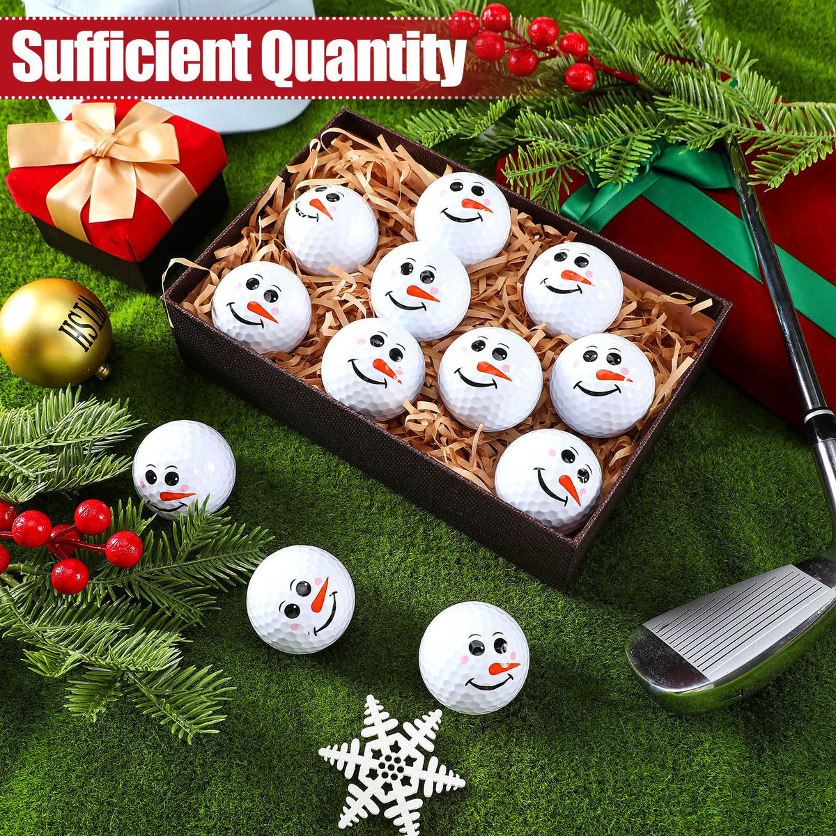 RoundFunny PU-material golf balls for durable, responsive practice sessions.