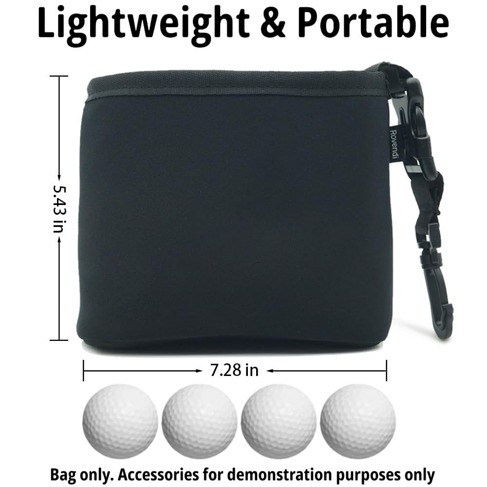 Rovendi pouch exterior waterproof neoprene keeps pockets dry on course.