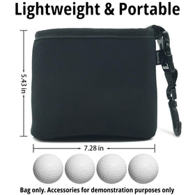 Rovendi pouch exterior waterproof neoprene keeps pockets dry on course.