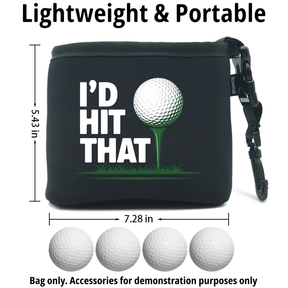 Rovendi hit-that golf club cleaner bag inner-microfiber cleans clubs and balls efficiently