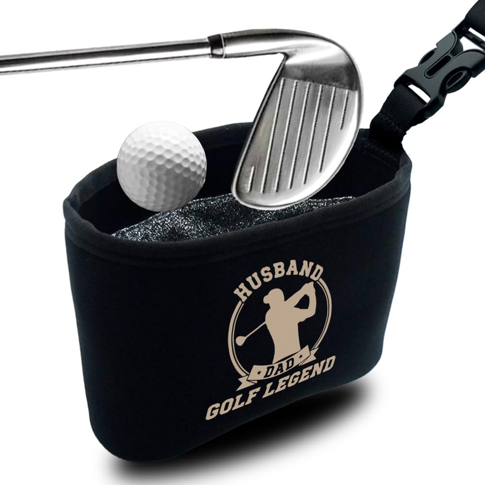 Rovendi cleaner bag displaying Husband Dad Golf Legend on bag for on-course use.