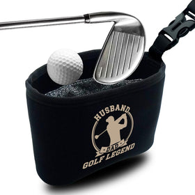 Rovendi cleaner bag displaying Husband Dad Golf Legend on bag for on-course use.