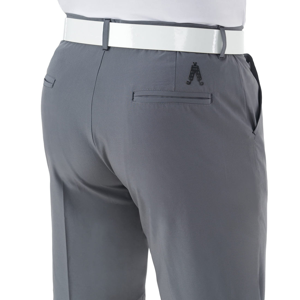 Royal & Awesome grey pants with quick-dry fabric and UV protection for sunny rounds.